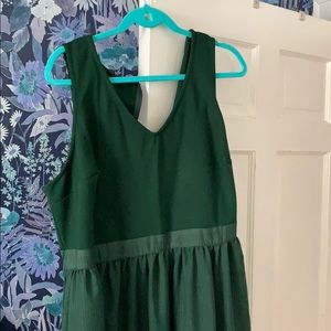 ModCloth twofer green dress with sash